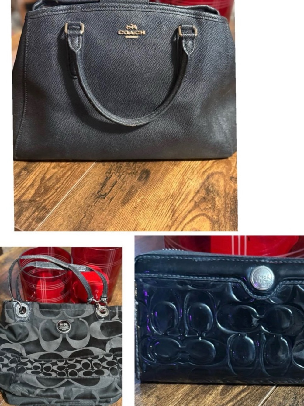 COACH Black Multi-Style Tote & Wallet Set